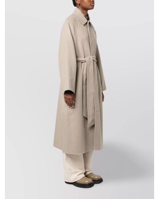 AMI Natural Cashmere And Wool Blend Coat