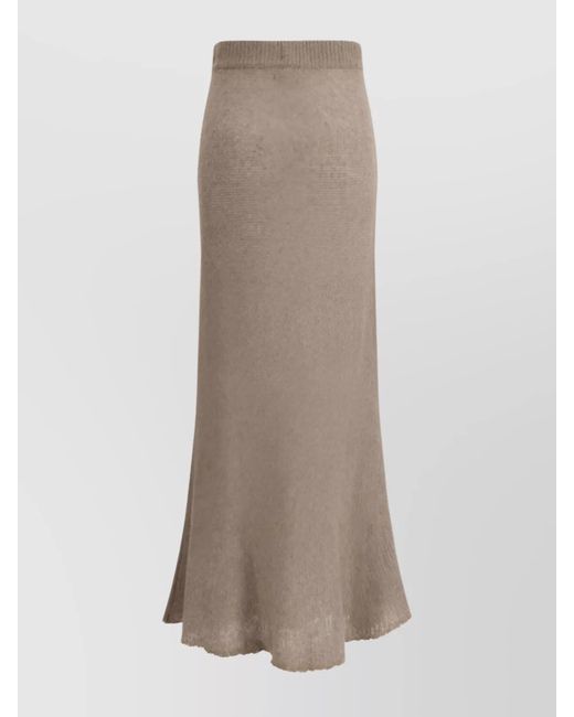 Lisa Yang Natural Mix And Match Flared Knit Skirt