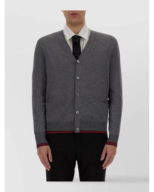 Gucci Black Wool Cardigan for men