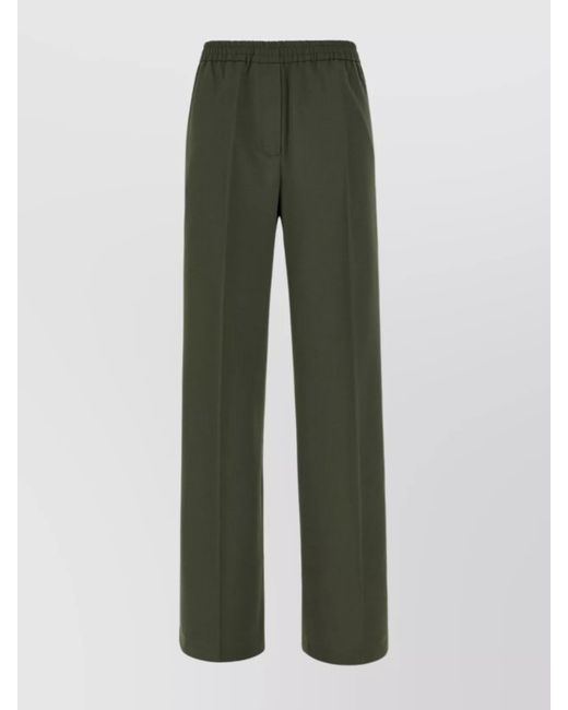 Weekend by Maxmara Green Stretch Polyester Blend Pants With Military Inspiration