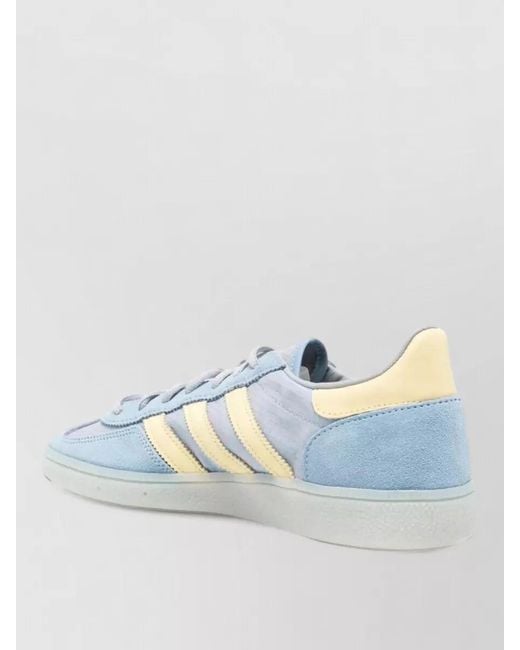 Adidas Originals Blue Handball Spezial Leather Sneakers Contrasting Stripes for men