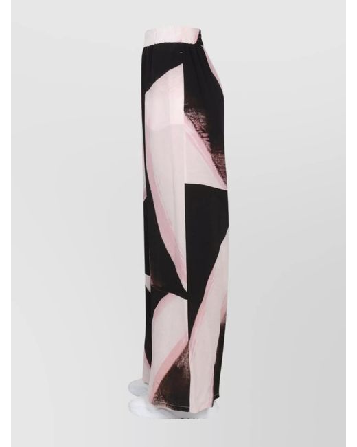 McQueen White Silk High-Rise Wide-Leg Trousers