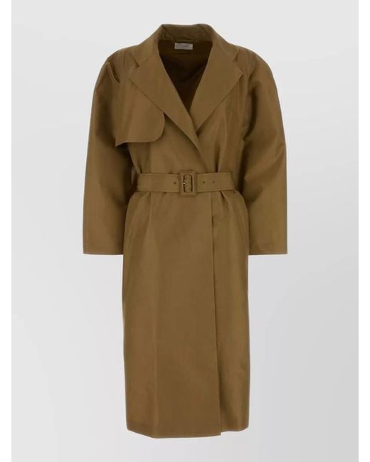 The Row Green Amapola Trench Coat Belted Long Design