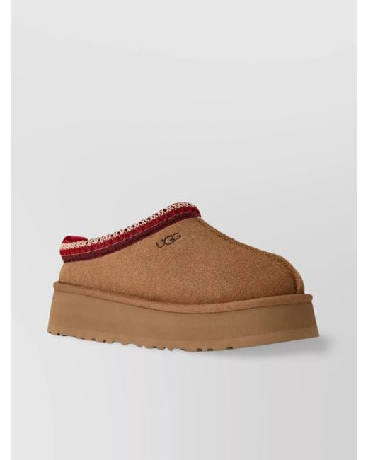 Ugg Brown Suede Platform Mules