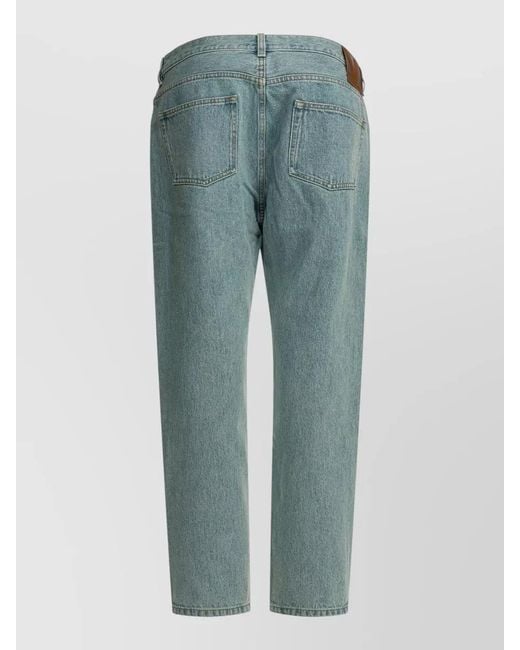 Valentino Blue Denim Straight-Leg Trousers for men