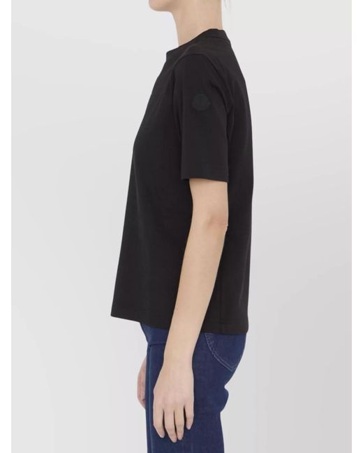Moncler Black Embossed Logo T-Shirt