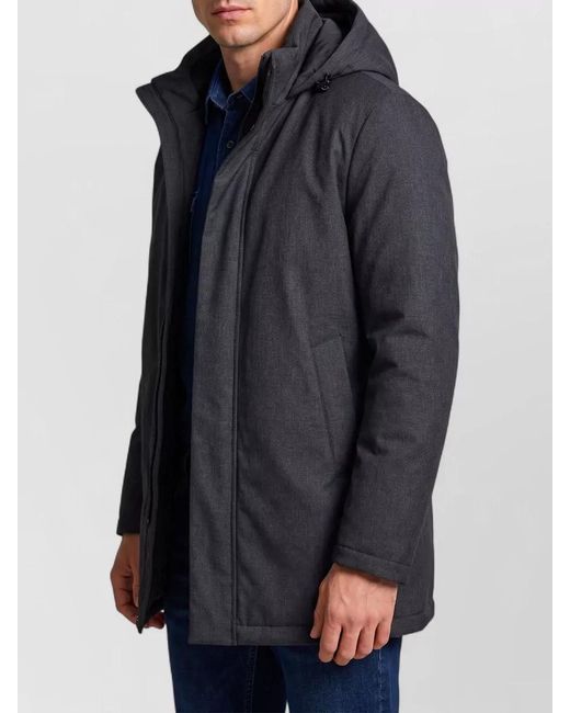 Herno Gray Waterproof Hooded Jacket for men