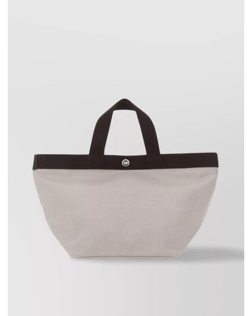 Herve Chapelier Gray Medium Square-Base Shoulder Bag