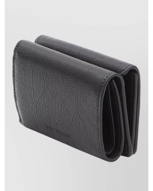 Balenciaga Black Lambskin Mini Wallet