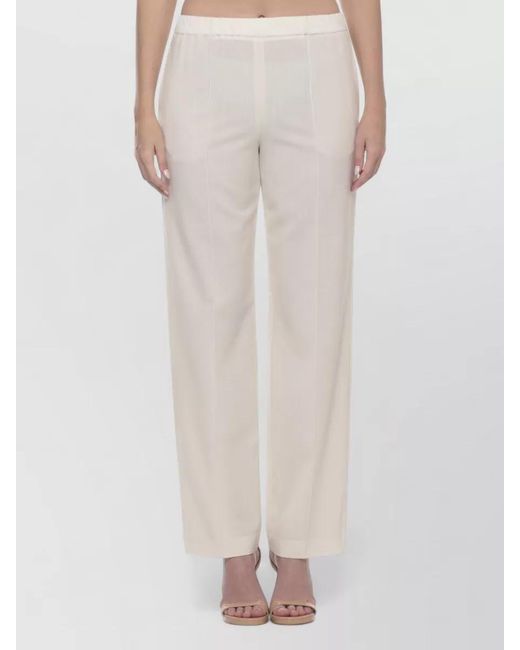 Fabiana Filippi White Straight Leg Pants Rear Light Detail