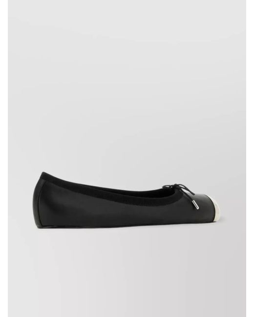 McQueen White Leather Ballerina Shoes