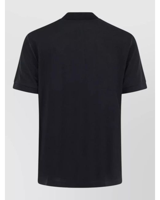 Dolce & Gabbana Black Cotton Polo Shirt Short Sleeves Collar for men