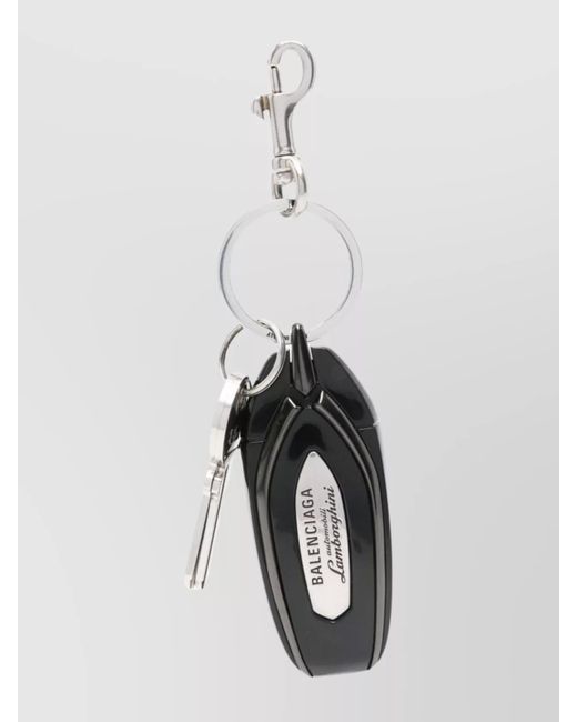 Balenciaga White Lamborghini Key Charm On Keyring for men