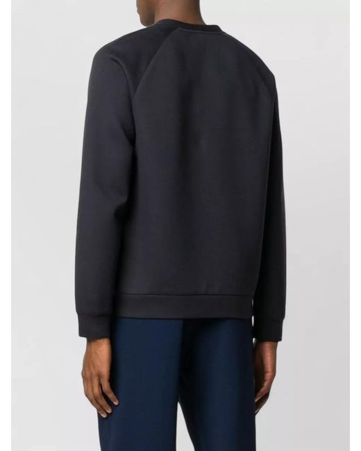 Giorgio Armani Blue Borgonuovo 11 Cotton Jersey Crew Sweatshirt for men