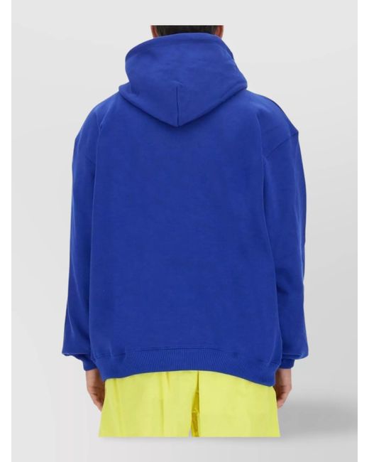 MSGM Blue Regular-Fit Hoodie for men
