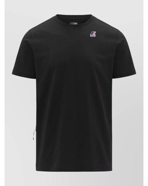 K-Way Black Leonide Crew Neck Top Short Sleeves