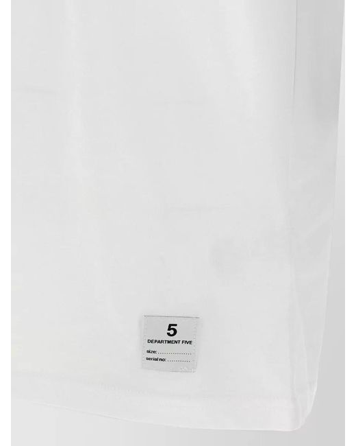 Department 5 White Bold Logo Crew Neck Short Sleeve T-Shirt for men