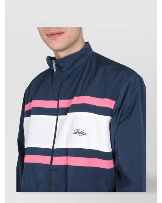 Drole de Monsieur Blue High Neck Sport Jacket for men