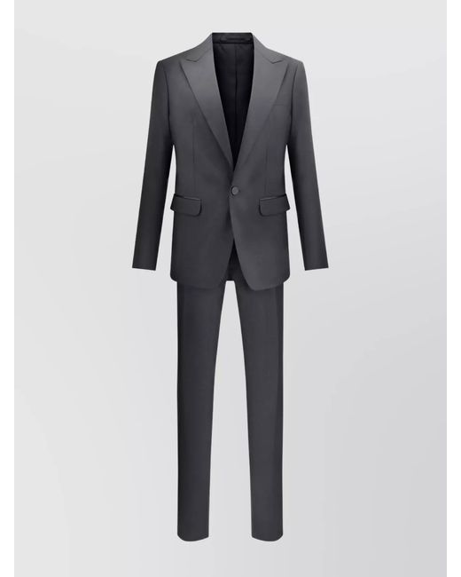 DSquared² Blue Virgin Wool Silk Single Breasted Suit for men