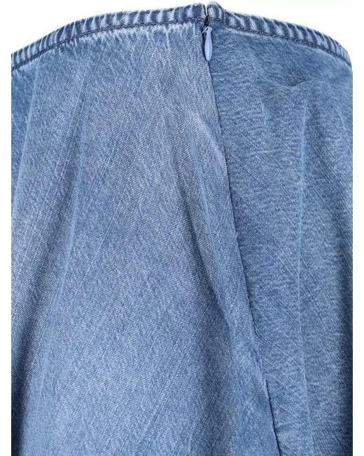 DIESEL Blue Midi A-Line Skirt