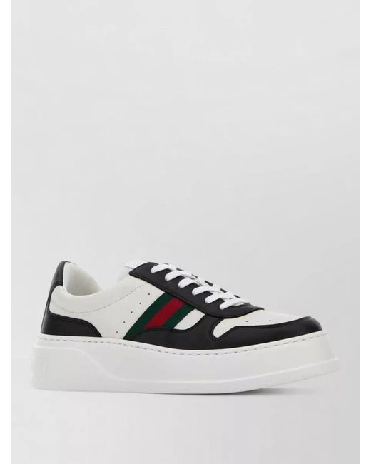 Gucci Metallic Leather Low-Top Sneakers