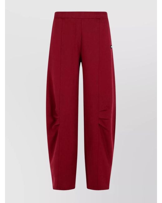 ROTATE BIRGER CHRISTENSEN Red Cotton Track Pants
