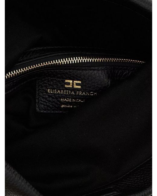 Elisabetta Franchi White Leather Shoulder Bag