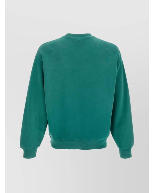 Carhartt Green Hudson Sweatshirt With Ribbed Cuffs And Hem for men