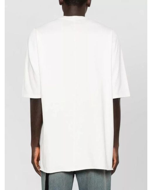 Rick Owens White Graphic Print Cotton Short-Sleeve T-Shirt for men