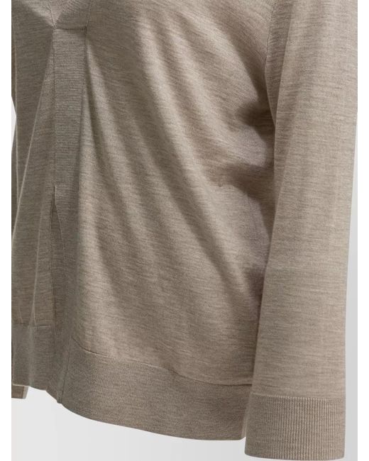 Sa Su Phi Multicolor Knitwear V Neck Long Sleeve Ribbed Edges