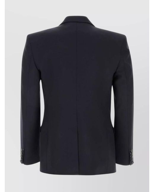 Valentino Garavani Blue Wool Single-Breasted Blazer for men