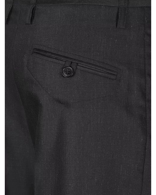 Victoria Beckham Black Tailored Pleat Trouser Straight Leg Belt Loops