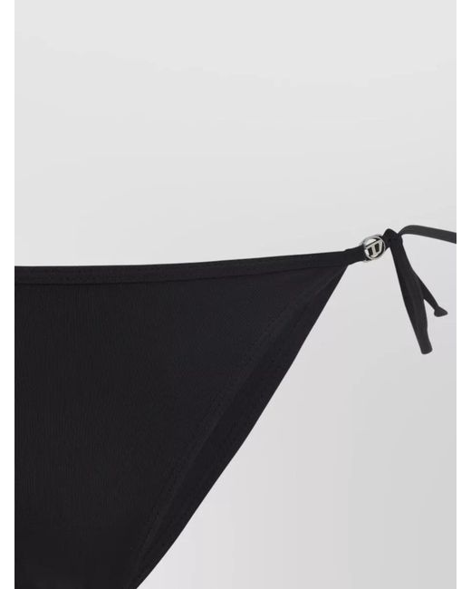 DIESEL Black High-Cut Bikini Bottoms