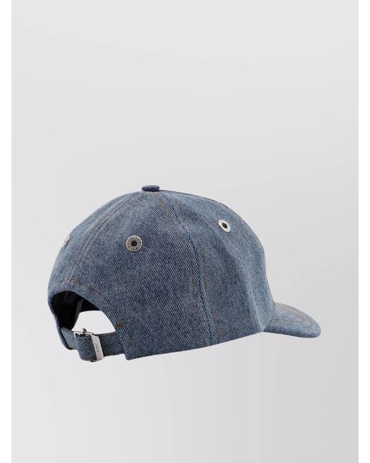 AMI Blue Stitched Denim Baseball Cap for men