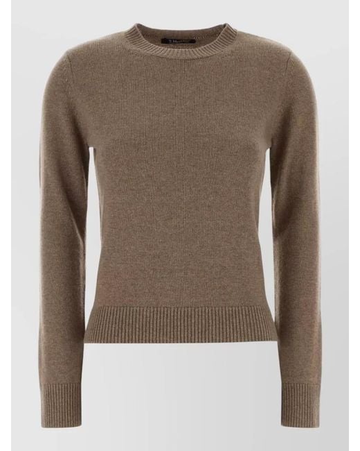 Max Mara Brown Cashmere Wool Sweatshirt