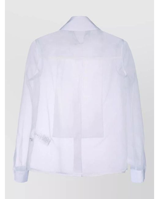 Elisabetta Franchi White Sheer Shirt for men