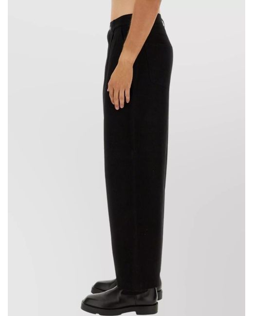 Moschino Black Regular-Fit Straight-Leg Trousers for men