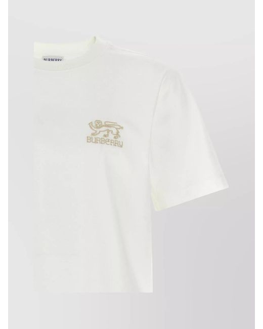 Burberry White Sp25 Cotton T-Shirt for men