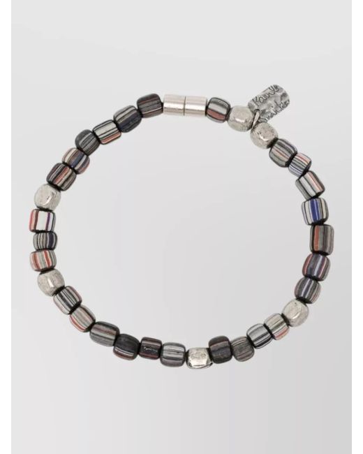 Paul Smith Metallic Bracelet Stripe Bead Design for men