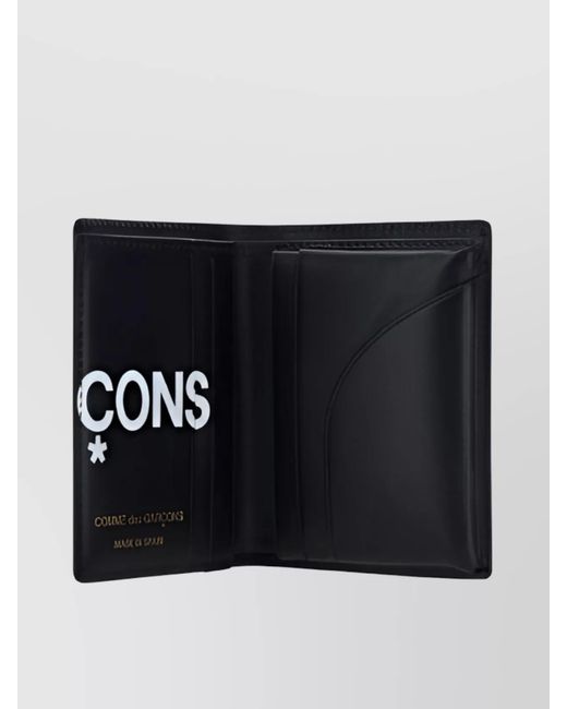 Comme des Garçons Black Leather Bi-Fold Wallet for men
