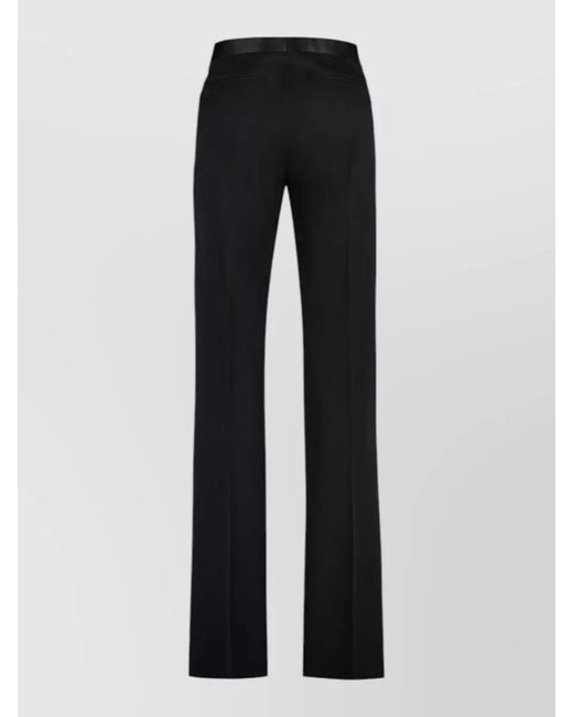 Givenchy Blue Tailored Pants Belt Loops Satin Waistband for men