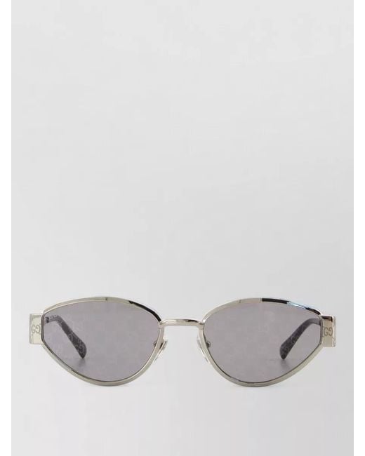 Gucci Gray Metal Sunglasses Slim Temples Design