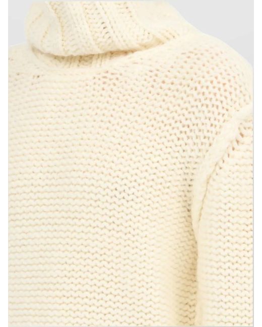 MM6 by Maison Margiela Natural Wool High Neck Jumper for men