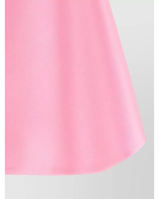 Alberta Ferretti Pink Silk Cropped Boat Neck Cape