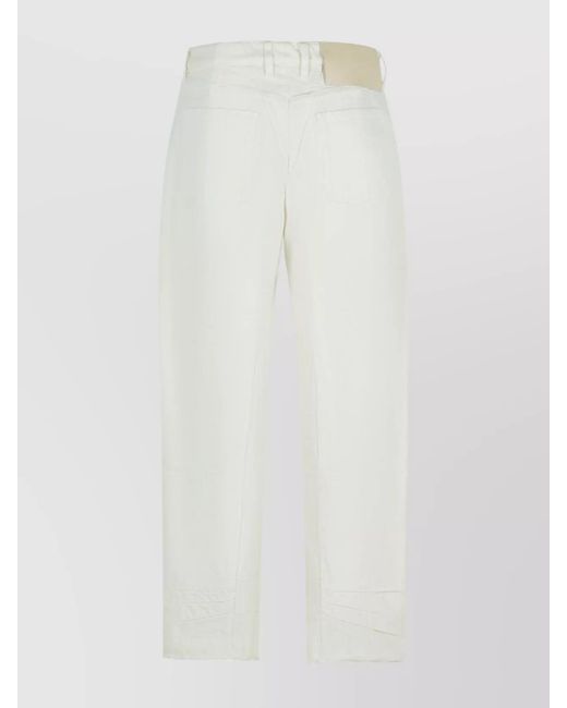 Jil Sander White Denim High-Rise Straight-Leg Jeans