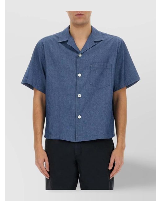 Aspesi Blue Cotton Shirt for men