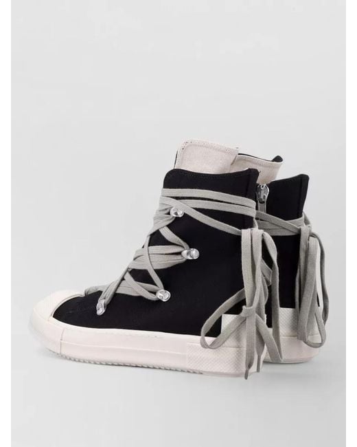 Rick Owens Multicolor Lace Up High Top Boots Contrast Sole for men
