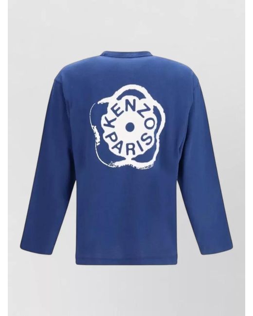 KENZO Blue Gots Boke Flower 2.0 Long Sleeve T-Shirt for men