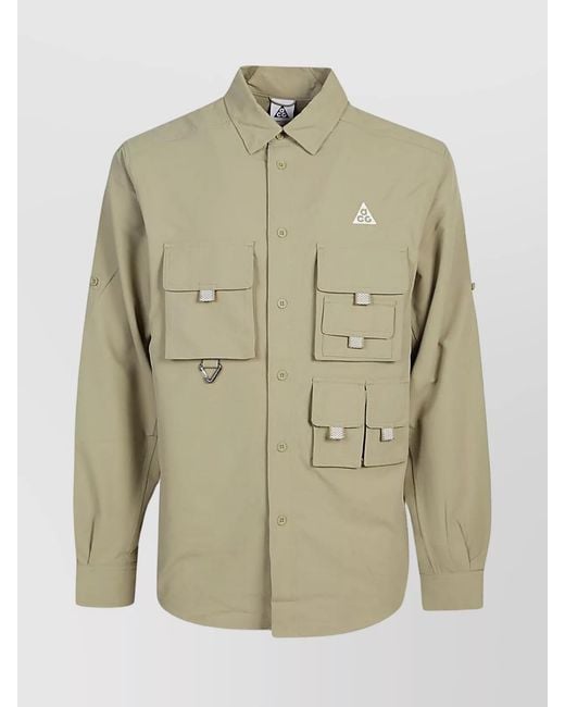 Nike Green Polyester Shirt for men