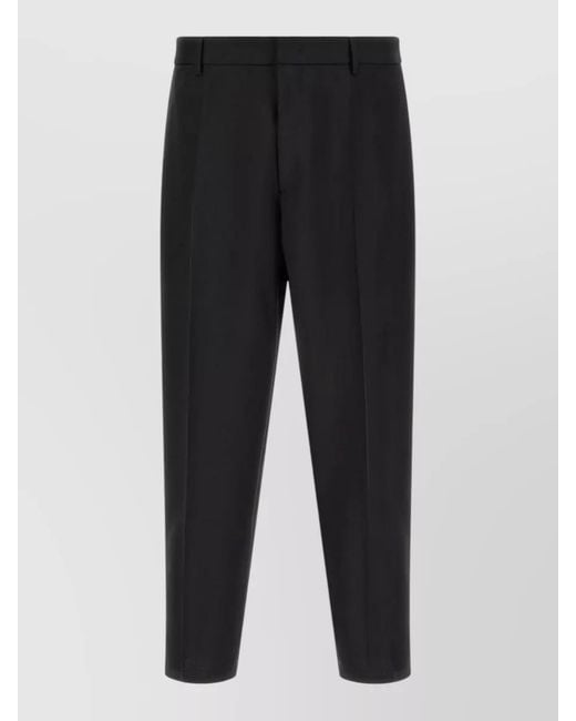 Jil Sander Black Tailored Pants 06 Front Pleats Pockets for men